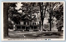 Richard Springs NY Postcard RPPC Photo Spring Park Guest House c1940's Vintage picture