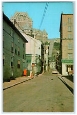 c1960's Street Under the Fort Furnicular Connecting Lower to Upper Town Postcard picture