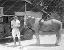 81np-085 circa 1933 Buck Jones in equestrian jodpers w his horse 81np-085 picture