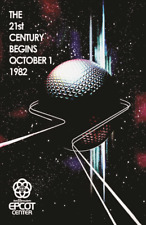 EPCOT Center Teaser Poster 1982 11x17 Poster Print Disney Spaceship Earth picture