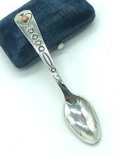 Master Silversmith Kee Nataani Navajo Hand Stamped Sterling Silver Small Spoon picture
