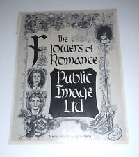 Public Image Ltd PIL Flowers of Romance Poster Type Ad Advert (Sex Pistols) 9x12 picture