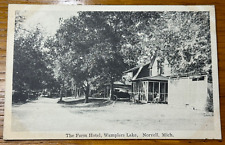 Vintage The Farm Hotel Wamplers Lake Norvell Michigan MI Postcard picture