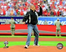 President Barack Obama First Pitch MLB All-Star G LICENSED 8X10 Busch Stad. 2009 picture