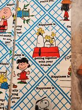 Rare Vintage 1978 Peanuts Happiness Is Curtain Panels Set Of 4 Never Used picture