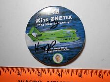 Unlimited Hydroplane button- 2000 Numbered Miss Znetix with Greg Hopp autograph picture