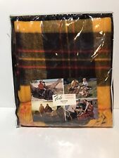 Vintage FARIBO Comfort Casuals Challenger Throw Yellow Plaid, Faribault 50”x 60” picture