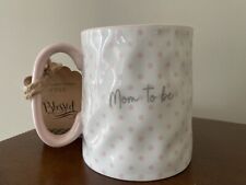 Mom To Be~ Pink And White Coffee Mug ~New w/Tag~Baby Shower Gift picture