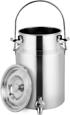 304 Stainless Steel Milk Can with Spigot 1.3 Gallon 5 Liter Metal Water Beverage picture
