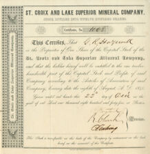 St. Croix and Lake Superior Mineral Co. - Stock Certificate - Mining Stocks picture
