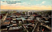 Postcard Birds Eye View from Water Tower in South Bend, Indiana picture
