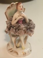 Antique ,rare Miniature  2'' Lace Ballerina porcelain Figurines, Marked picture