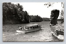 1954 RPPC Yellow Thunder Tourist Olson Boat Wisconsin Dells WI Postcard picture