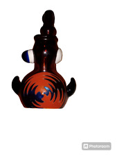 wigwag glass bubbler pipe with a blue marble on the right side picture