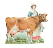 De Laval Cream Separators Die Cut Milkmaid Cow   P598 picture