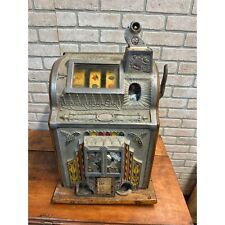 Antique c1910s Mills Nickel Coin-op Gambiling Slot Machine for Parts / Repair picture