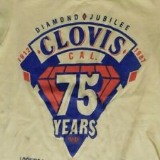 Vintage 1912-1987 NOS Clovis, CA Diamond Jubilee Haines Small Size 6-8 T Shirt picture