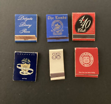 Vintage 6 matchbooks New York City NYC Social Clubs and Dining Clubs picture
