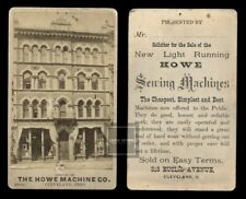 storefront of elias howe sewing machine building in ohio / rare 1800s cdv photo picture