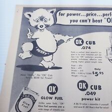 Herky Ok Cub Print Ad Model Plane Ad Junk Journal Collage Paper Herkimer Tool picture