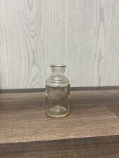 Vintage 2-1/2 Ounce Clear Round Glass Bottle picture