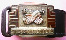 1947 Times-Legion Golden Gloves Belt Buckle picture