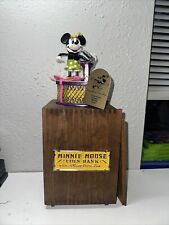 MICKEY MOUSE MINNIE MOUSE COIN BANK/ PRIDE LINES W/BOX&KEY picture