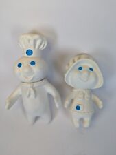 1971 Pillsbury Doughboy Poppin Fresh And Poppie Fresh Rubber Figures Toys Retro picture