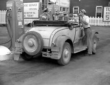 1941 Gas Station Superior Wisconsin Old Retro Vintage Photo 8.5