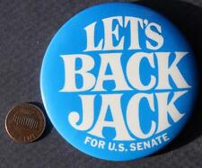 1968 Lets Back Jack Gilligan for Ohio Senate John Kennedy themed slogan pin JFK- picture