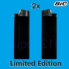 LOT OF 2 All Black BIC Lighters Limited Edition 2pcs picture