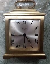 Vintage Bulova 8 Swiss Made G 2551 Desktop 3 3/4” Brass Alarm Clock picture