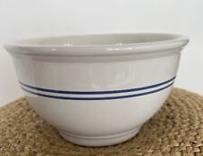 Vintage Gibson Heavy White With Blue Stripes Mixing Bowl 5