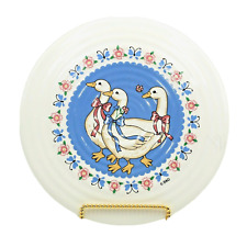 B&D Treasure craft Trivet Ribbon Geese Duck farmhouse country kitchen 8.5 in VTG picture