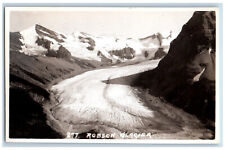 British Columbia Canada Postcard Robson Glacier Byron Harmon c1920's RPPC Photo picture
