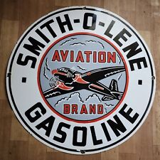 SMITH-O-LENE PORCELAIN ENAMEL SIGN 30 INCHES ROUND picture