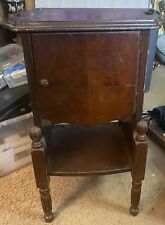 ANTIQUE VINTAGE Wooden Smoking Stand Side Table Tobacco Humidor Cupboard picture