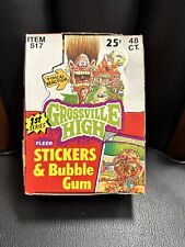 1986 Fleer Grossville High Cards Stickers Box ~ 48 Sealed Wax Packs picture