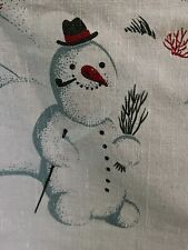 Snowman Christmas Tree Skirt Estate Find Harland Bells Snow Sunset Large Square picture