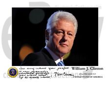 PERSONALIZED President William Bill Clinton autographed 11x8.5 photo REPRINT picture