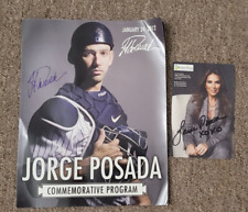 Jorge Posada Commemorative Program Booklet w/ Pictures & Laura Posada picture