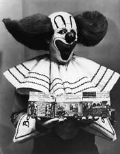 Bozo the Clown holding boxes of Bozo Express Bazooka bubble gum - 1965 Old Photo picture