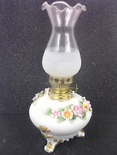 Vintage Lefton China Hand Painted Small Oil Lamp with Flowers KW4208 Japan picture