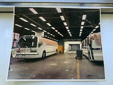 8X10 NY NYC BUS PHOTOGRAPH SURFACE TRANSIT TERMINAL GARAGE DEPOT PAINT DIVISION picture