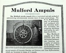 1917 MULFORD AMPULS Medical Advertising Original Vintage Antique Print Ad picture