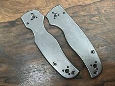 STONE washed Tumbled Black Zirconium Scales for SHAMAN Spyderco picture