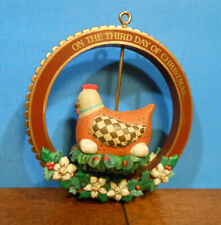 ENESCO MIKE GILMORE 1987 12 DAYS OF CHRISTMAS/THREE FRENCH HENS TREE ORNAMENT  picture