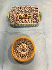 Vintage lot of 2  Goodfriend Spain  Trinket tray (7X4)and bowl(4