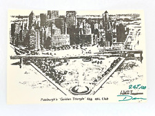 Vintage QSL Card Ham CB Amateur Radio Pittsburgh's Golden Triangle PA Dan 2GT100 picture