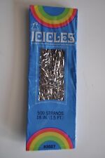 Vintage Christmas Tree Icicles Silver Strands National Brand Rainbow Box USA  picture